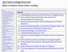 Tablet Screenshot of codinghelmet.com